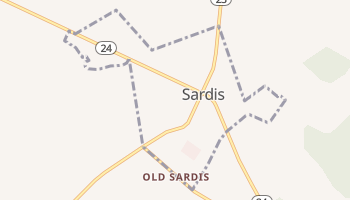 Sardis, Georgia map