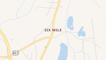 Six Mile, Georgia map