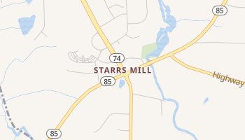 Starrs Mill, Georgia map