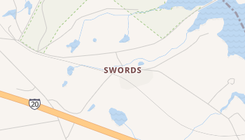 Swords, Georgia map