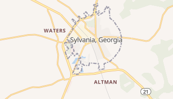 Sylvania, Georgia map