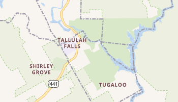 Tallulah Falls, Georgia map