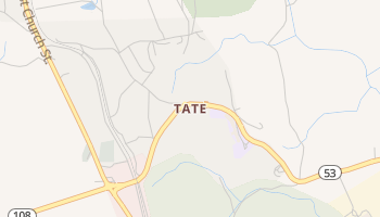 Tate, Georgia map