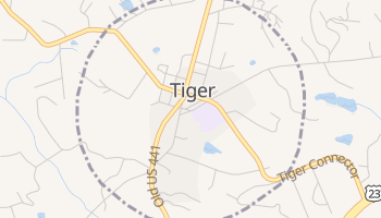 Tiger, Georgia map