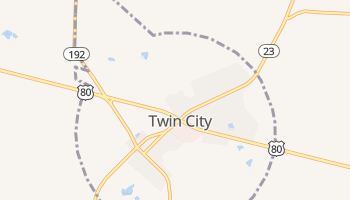 Twin City, Georgia map