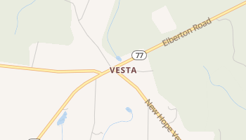 Vesta, Georgia map