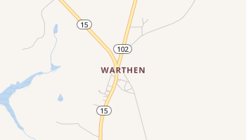 Warthen, Georgia map