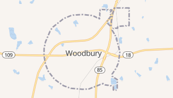 Woodbury, Georgia map