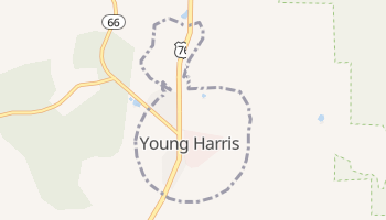 Young Harris, Georgia map