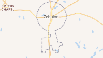 Zebulon, Georgia map