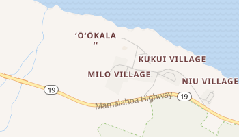 Ookala, Hawaii map