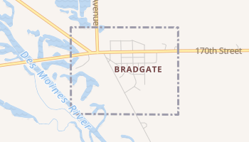 Bradgate, Iowa map