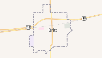 Britt, Iowa map