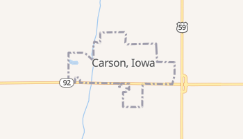 Carson, Iowa map