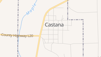 Castana, Iowa map