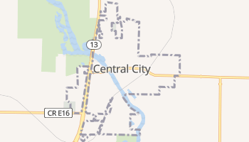 Central City, Iowa map