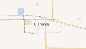 Clarence, Iowa map