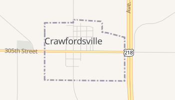 Crawfordsville, Iowa map