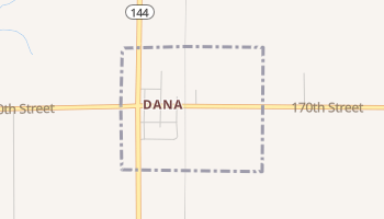 Dana, Iowa map