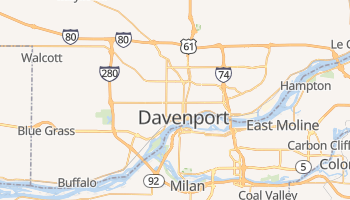 Davenport, Iowa map