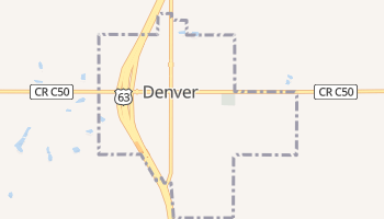 Denver, Iowa map