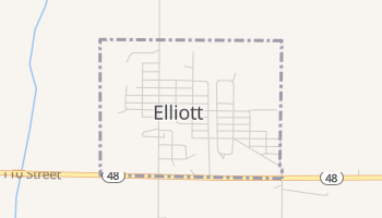 Elliott, Iowa map