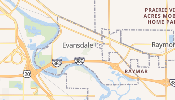 Evansdale, Iowa map