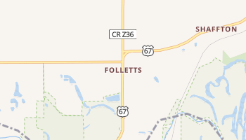Folletts, Iowa map
