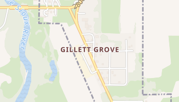 Gillett Grove, Iowa map