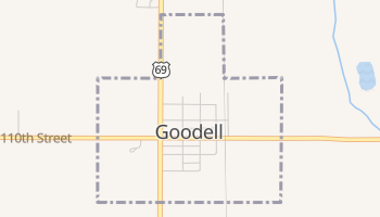 Goodell, Iowa map