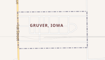 Gruver, Iowa map