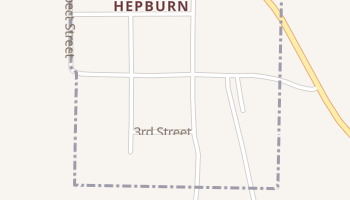 Hepburn, Iowa map