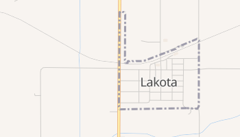 Lakota, Iowa map