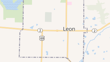 Leon, Iowa map