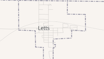 Letts, Iowa map