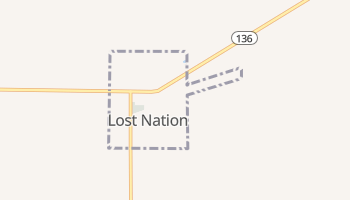 Lost Nation, Iowa map