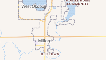Milford, Iowa map