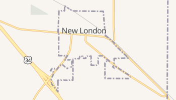 New London, Iowa map