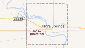 Nora Springs, Iowa map
