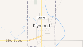 Plymouth, Iowa map