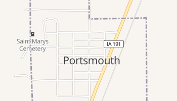 Portsmouth, Iowa map