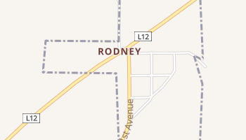 Rodney, Iowa map