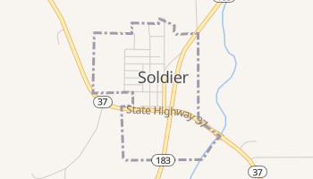 Soldier, Iowa map