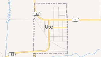 Ute, Iowa map