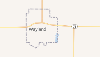 Wayland, Iowa map