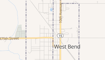 West Bend, Iowa map