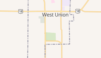 West Union, Iowa map