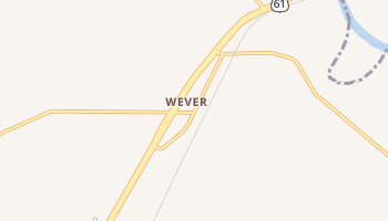 Wever, Iowa map