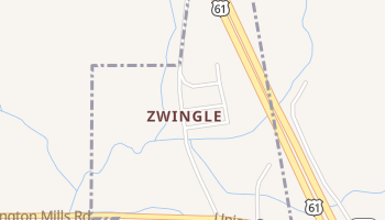 Zwingle, Iowa map