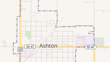 Ashton, Idaho map